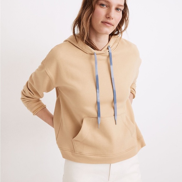 Madewell Dip-Dye Drawstring Hoodie Sweatshirt Size M NWT - Picture 2 of 5